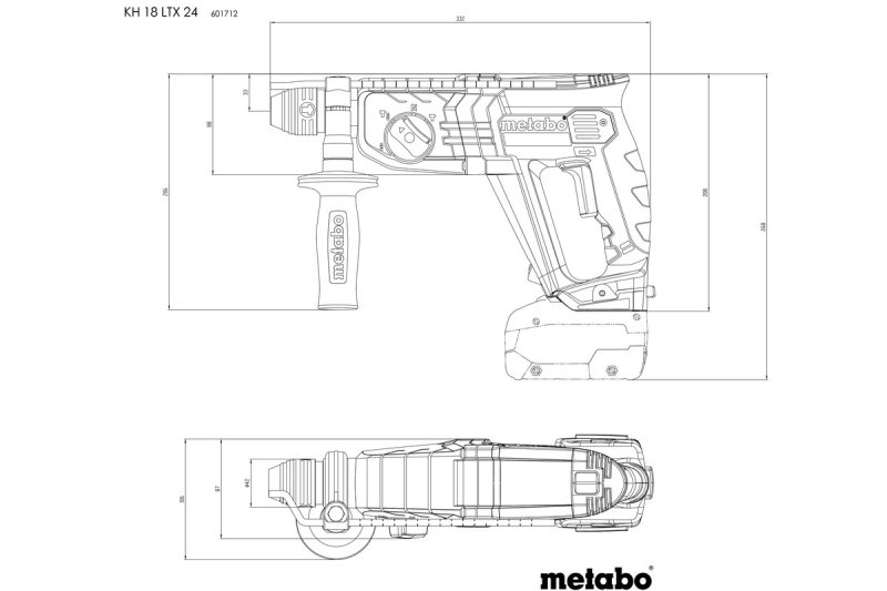 Metabo, Akku Hammer, KH 18, LTX 24, Bohrhammer, Bo Pic3